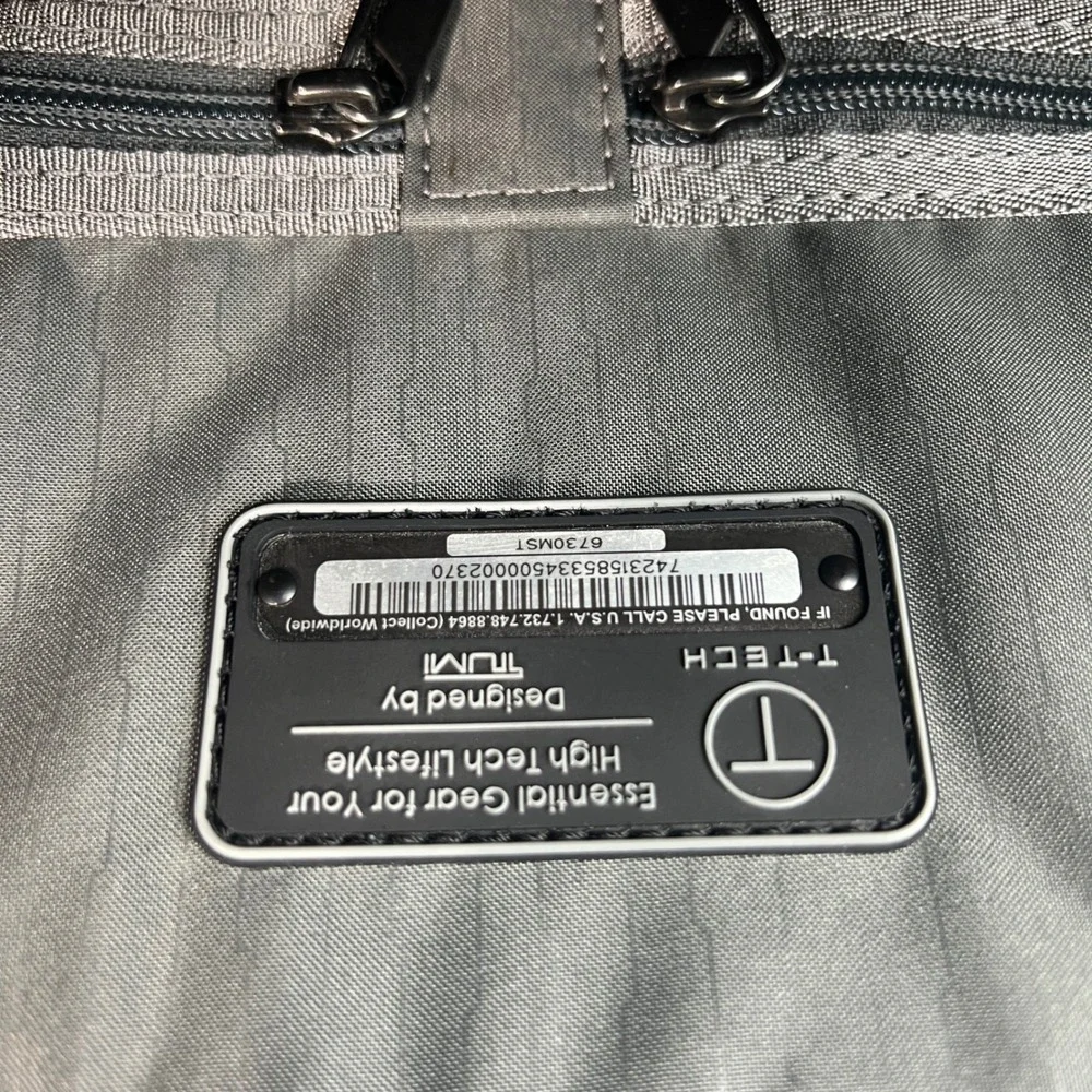 Tumi T-Tech Rolling Garment Bag Grey Ballistic Nylon Suit Carrier 6730MST